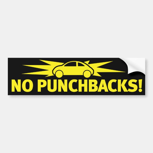Punchbuggy Yellow - No Punchbacks! Bumper Sticker (Front)