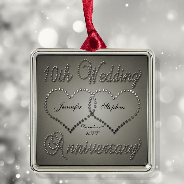 Punched Tin Look 10 Year Anniversary  Metal Tree Decoration (Creator Uploaded)