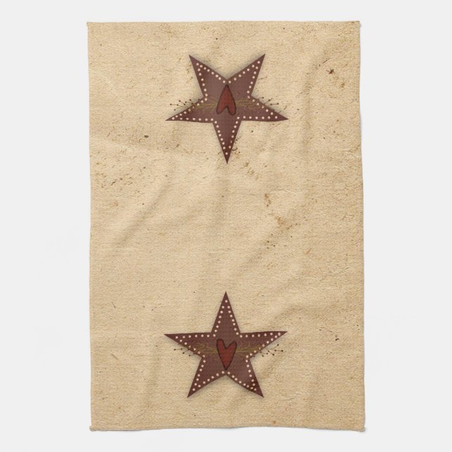 Punched Tin Star Kitchen Towel (Vertical)