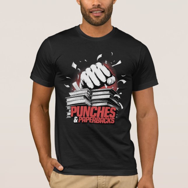 Punches & Paperbacks T-Shirt (Front)