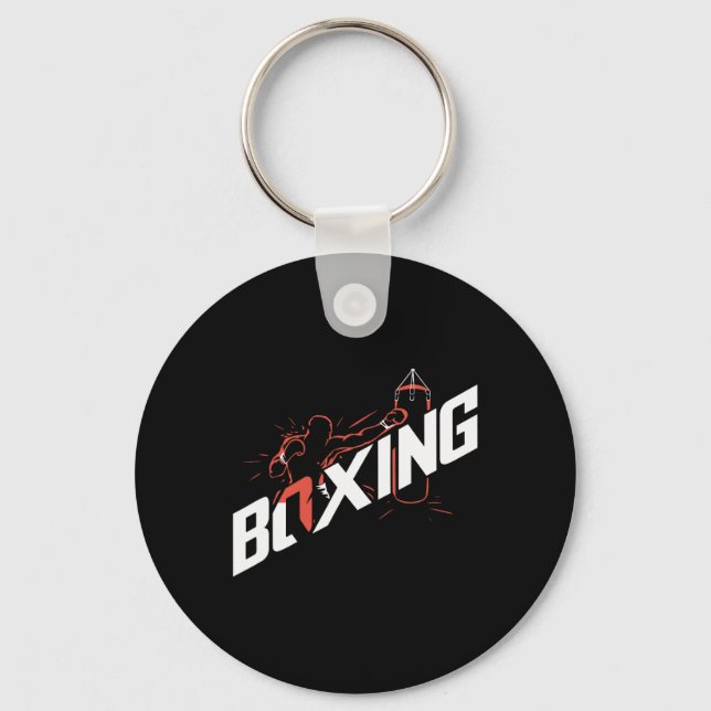 Punching G Boxing Kickboxing Boxing Lover Boxer  Key Ring (Front)