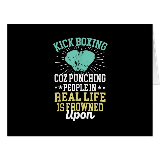 Punching People Is Frowned Upon Funny Sarcastic Ki (Front Horizontal)