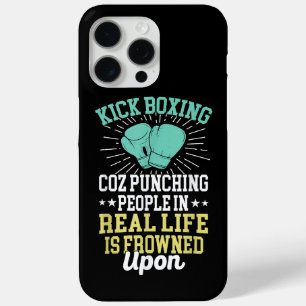 Punching People Is Frowned Upon Funny Sarcastic Ki iPhone 15 Pro Max Case