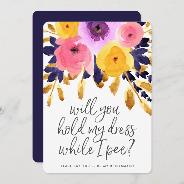 Punchy Petals | Wedding Party Invitation (Front/Back)