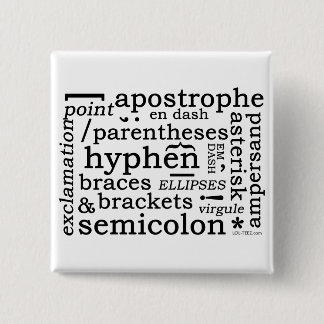 Punctuation 15 Cm Square Badge