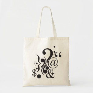 Punctuation Art Budget Tote