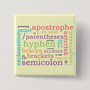 Punctuation II 15 Cm Square Badge