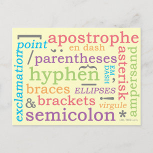Punctuation II Postcard