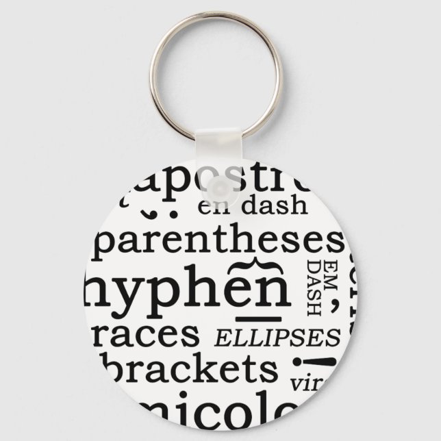 Punctuation Key Ring (Front)