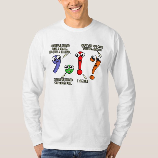 Punctuation Marks English Language Teacher Student T-Shirt (Front)
