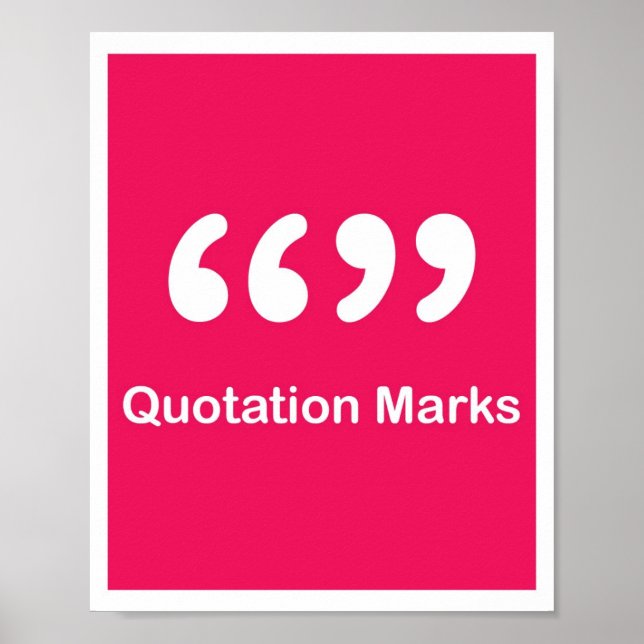 Punctuation Marks- Quotation Marks Poster (Front)