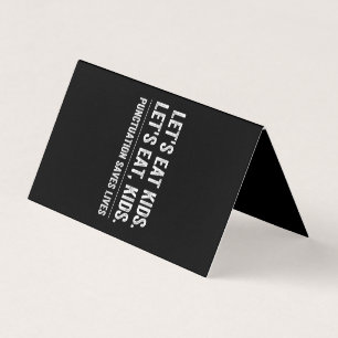 Punctuation Saves Lives Business Card