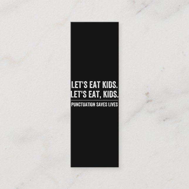Punctuation Saves Lives Loyalty Card (Front)