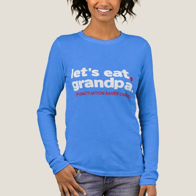 Punctuation saves lives Tri-Blend shirt (Front)