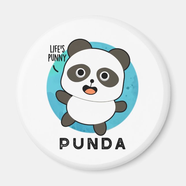 Punda Funny Animal Panda Pun  Magnet (Front)