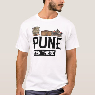 Pune India City Skyline Map Travel 2 T-Shirt