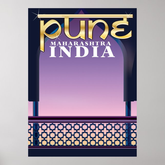 Pune, Maharashtra India vacation poster (Front)