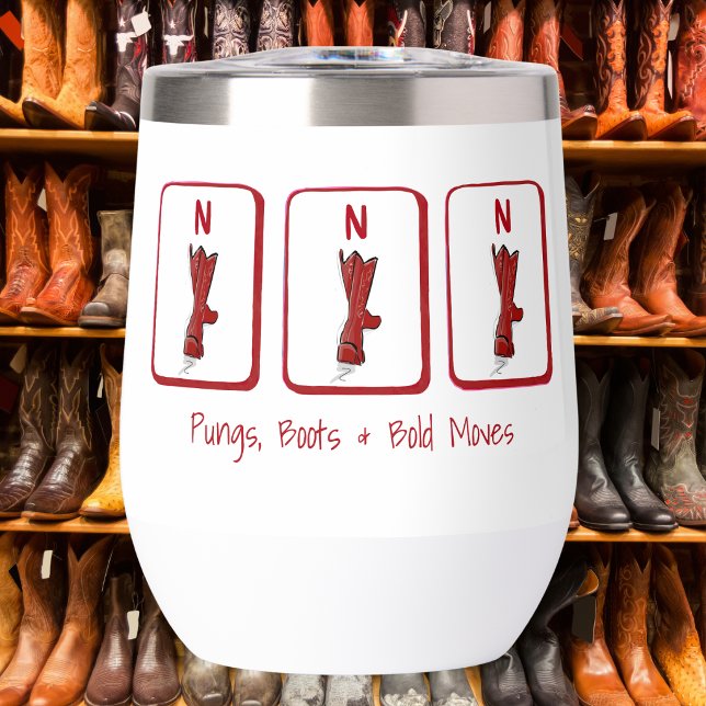 Pungs Boots & Bold Moves Red Cowboy Boots Mahjong (Creator Uploaded)