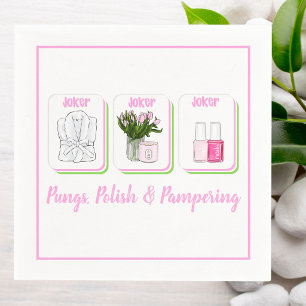 Pungs, Polish & Pampering Mahjong Spa Napkin