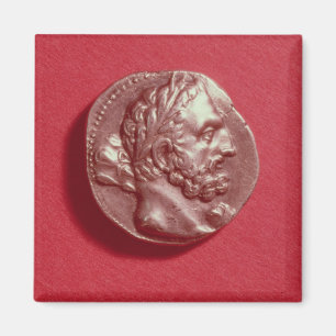 Punic coin bearing the head of Hamilcar Barca Magnet
