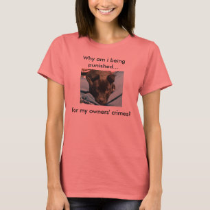 Punish owners, not dogs shirt. T-Shirt
