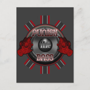 PUNISH the BASS DnB Dub Dubstep hardstyle DJ Postcard