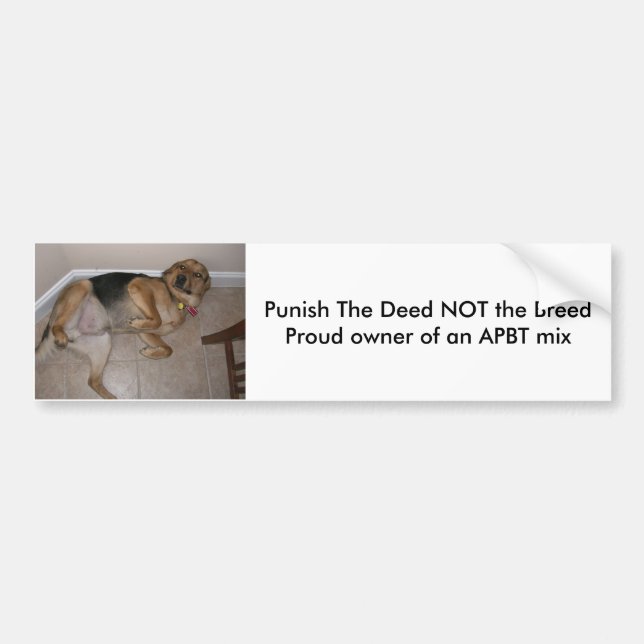 Punish The Deed NOT the Breed Bumper Sticker (Front)