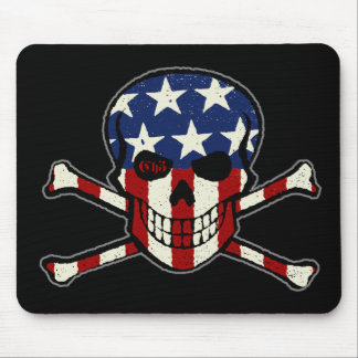 Punisher Skull Americana Flag Graphic Mouse Pad