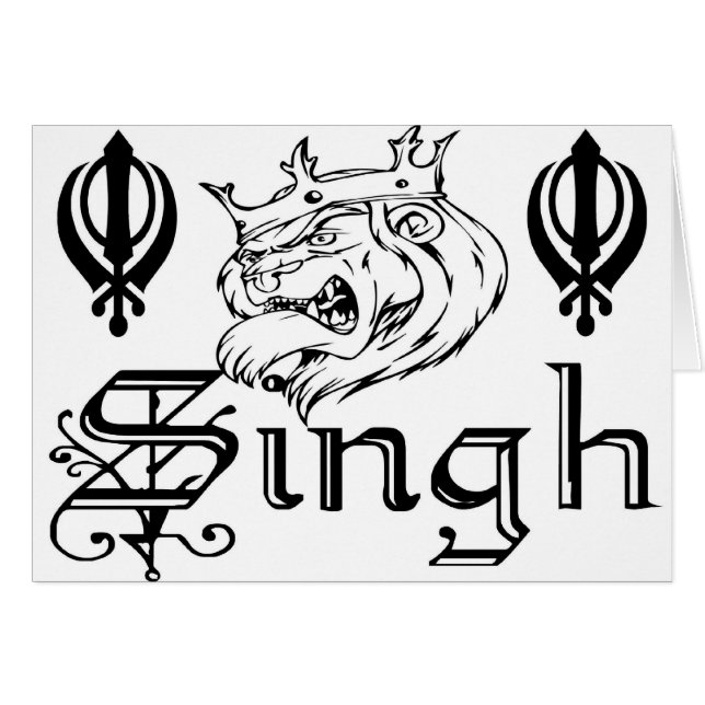 Punjabi Khanda Sikh Khalsa Design Merchandise (Front Horizontal)