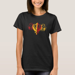 Punjabi Sikh Khanda Lion For All Sikhs T-Shirt