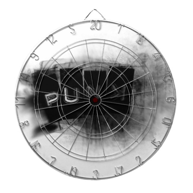 Punk black and white dartboard (Front)
