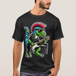 Punk Candy Dinosaur Guitar Band  T-Shirt