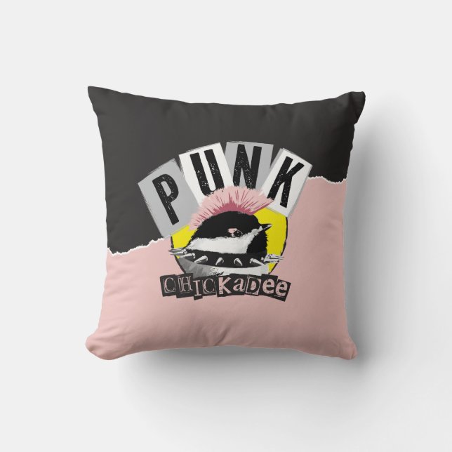 Punk Chickadee Cushion (Front)