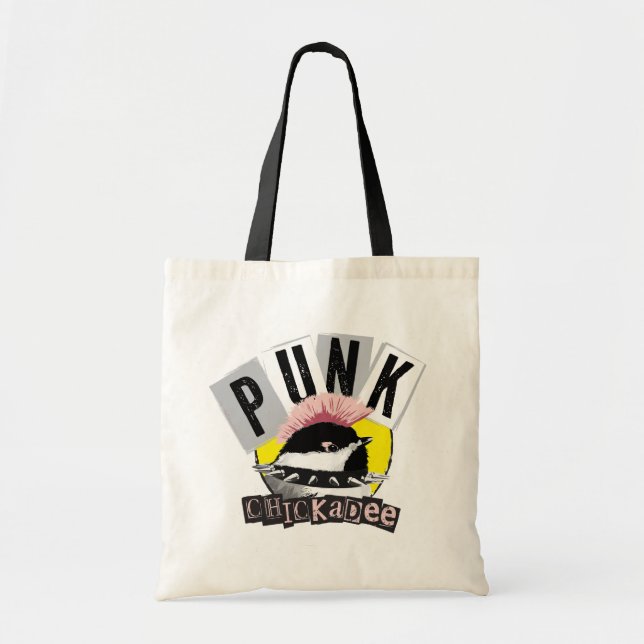 Punk Chickadee Tote Bag (Front)