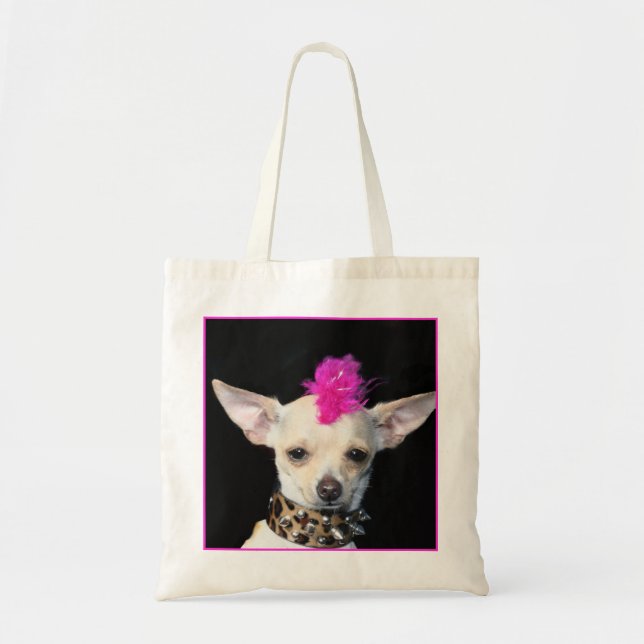 Punk Chihuahua  Tote Bag (Front)