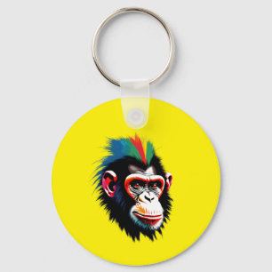 Punk Chimp Key Ring