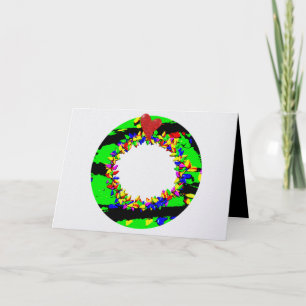 Punk Christmas wreath Holiday Card