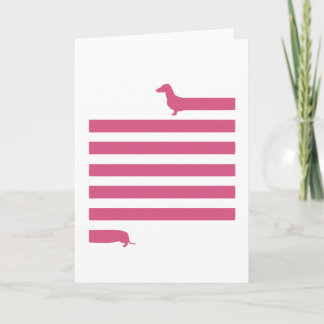 Punk dachshund greeting card (weiner hot dog)