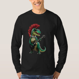 Punk Dinosaur Rock And Roll Shirts For Kids Goth D