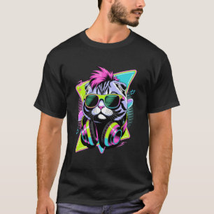 Punk Era Style Scottish Fold Cat Sunglasses Coupar T-Shirt