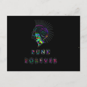 PUNK FOREVER GANGSTER GANG REBELLION MOTTO SYMBOL POSTCARD