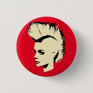 Punk Girl – bichrome print 3 Cm Round Badge
