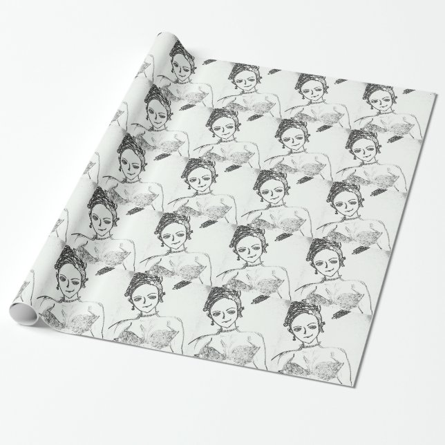 punk girl...i am just a girl american idol wrapping paper (Unrolled)