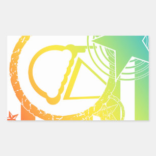 punk ice cream dripz rectangular sticker