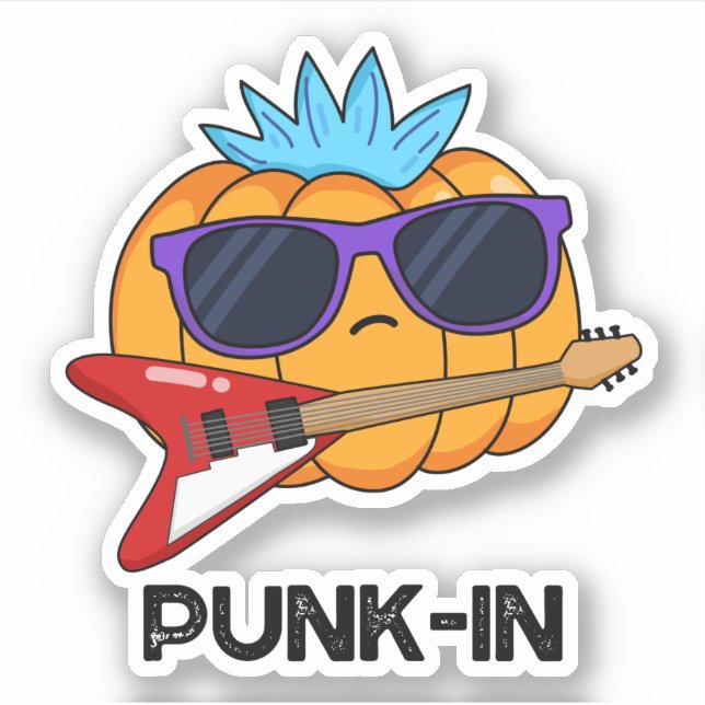 Punk-in Funny Punk Rock Pumpkin Pun  (Front)
