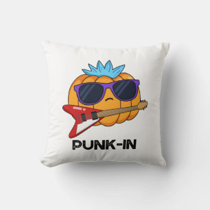 Punk-in Funny Punk Rock Pumpkin Pun Cushion