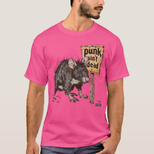 Punk Is Not Dead Punx Hardcore Punk Style Art Rat  T-Shirt