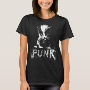 Punk Kitten Cat With Mohawk Nge Gothic Design T-Shirt