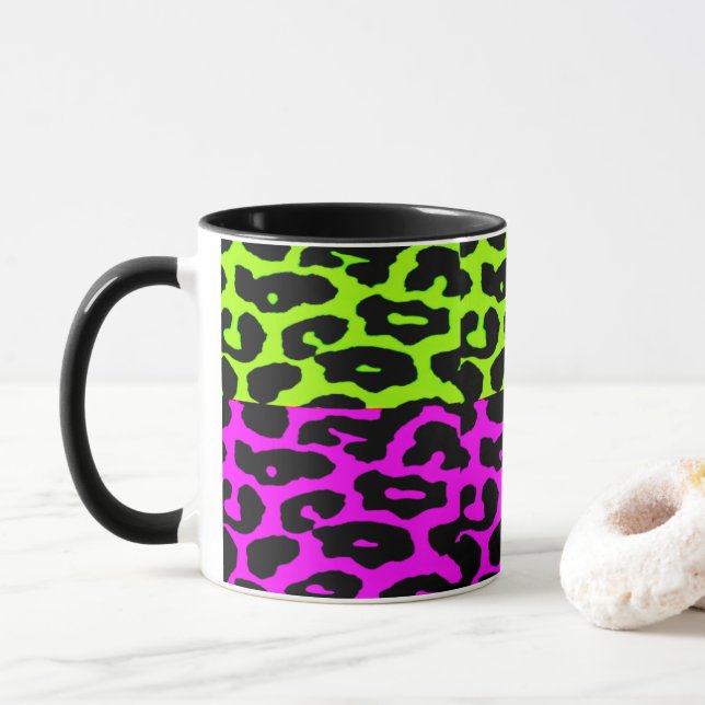 Punk Leopard Coffee Mug (With Donut)