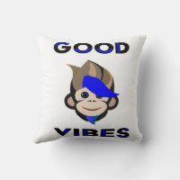Punk Monkey blue hair monkey good vibes